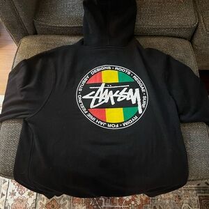 Men’s Stussy zip up hooded sweatshirt